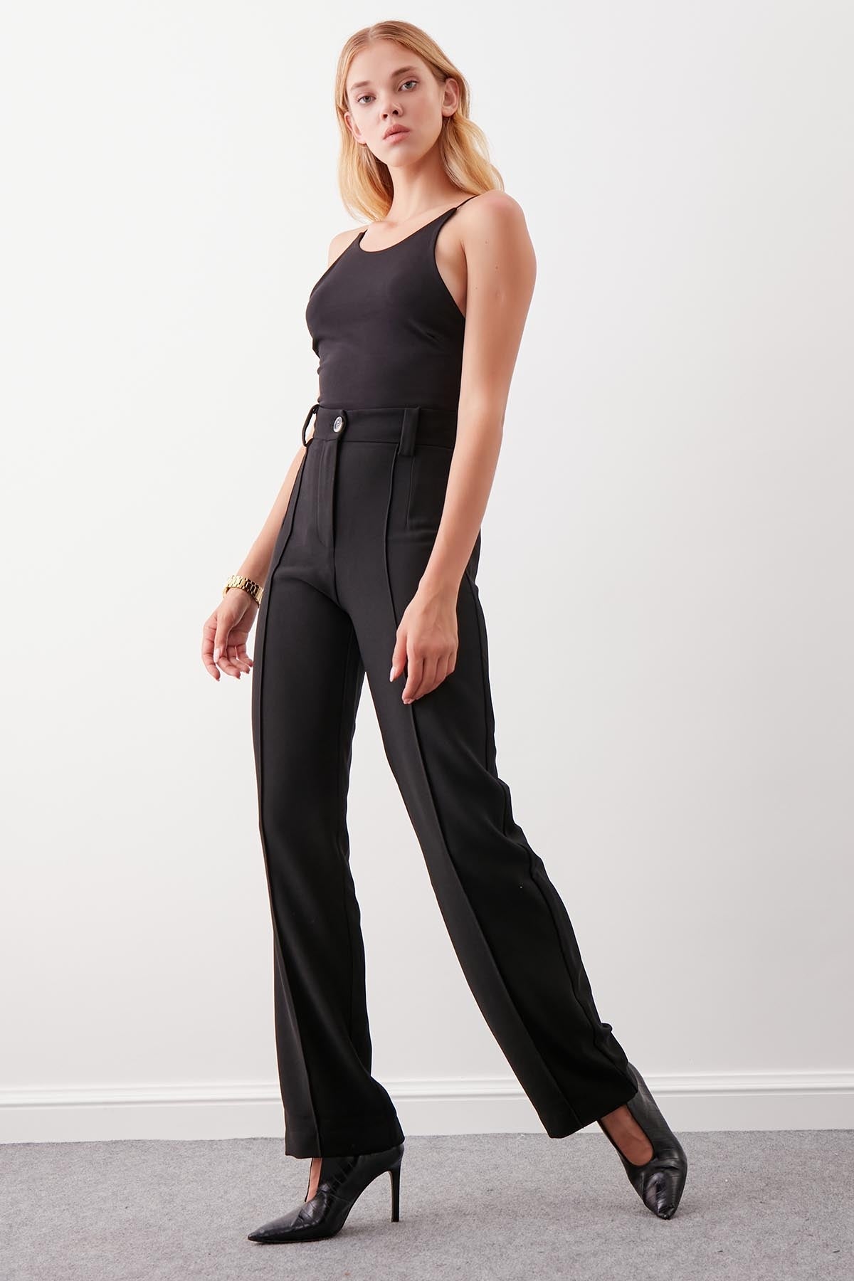 FULL TRACK TROUSERS WITH DETAILED BUTTONS