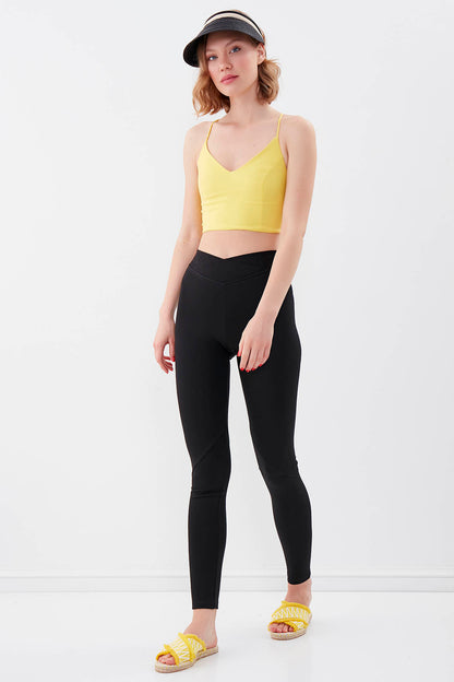 FRONT-DESCENDED HIGH WAIST TIGHTS