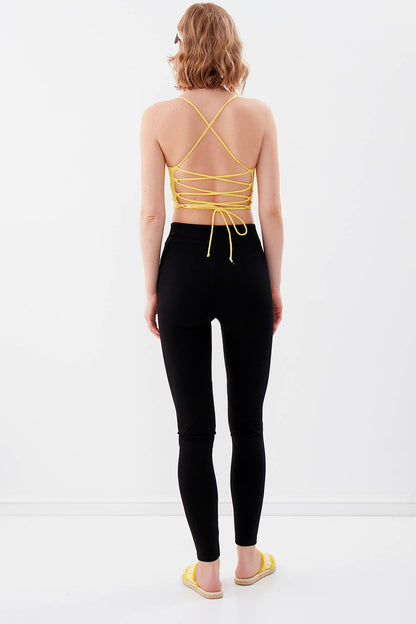 FRONT-DESCENDED HIGH WAIST TIGHTS