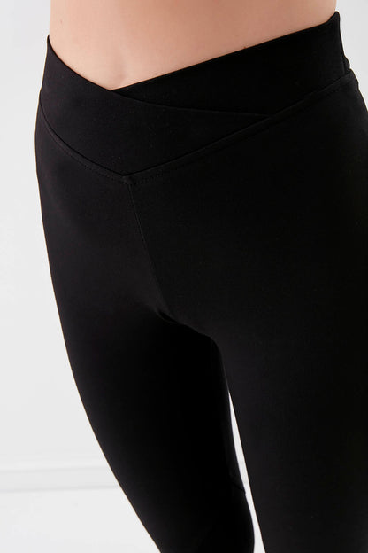 FRONT-DESCENDED HIGH WAIST TIGHTS