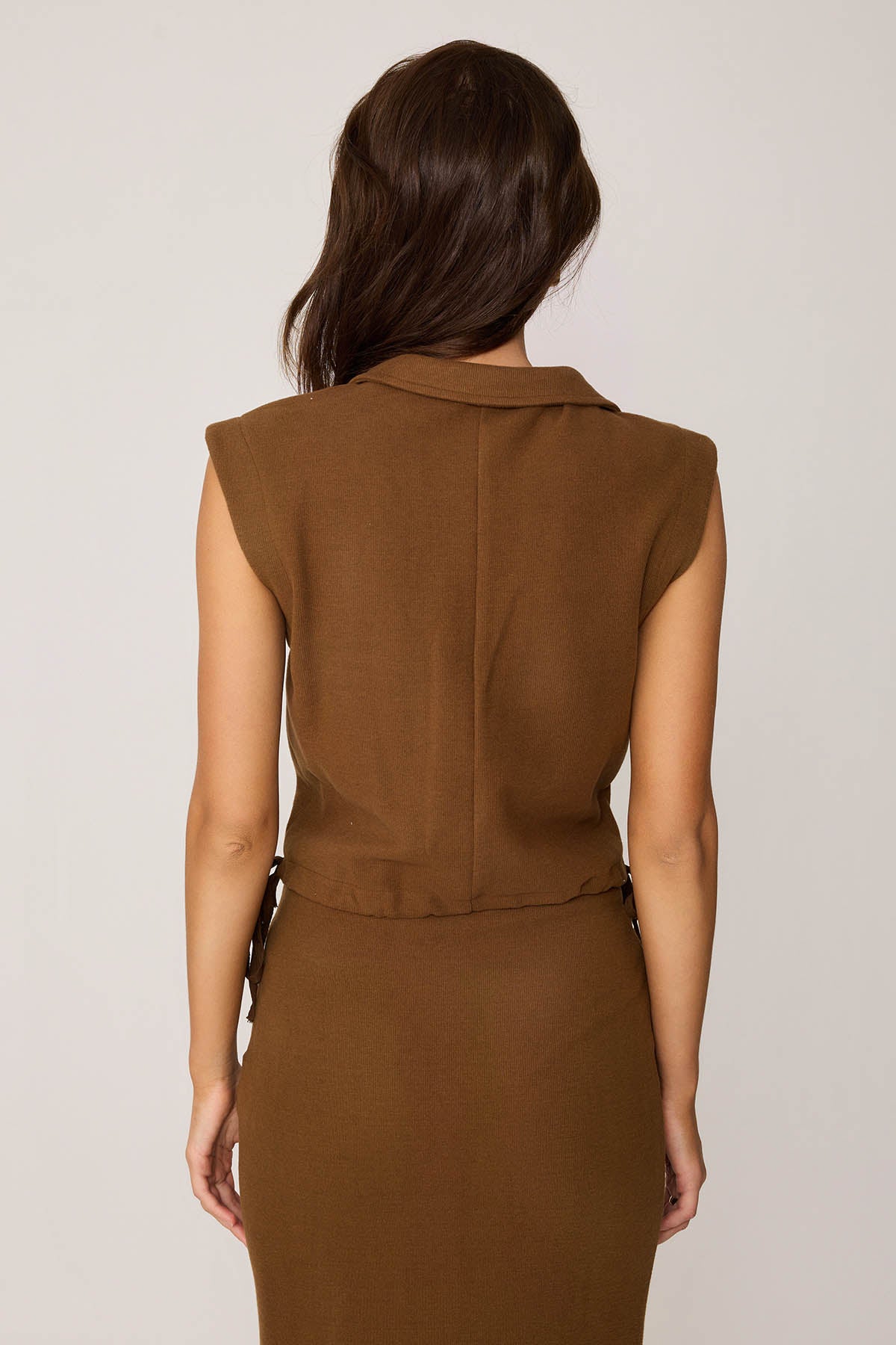 KNITTED VEST WITH WEDGE BUTTONS