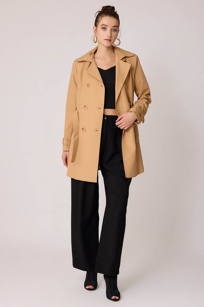 TRENCH COAT WITH THE FRONT BUTTON BELT