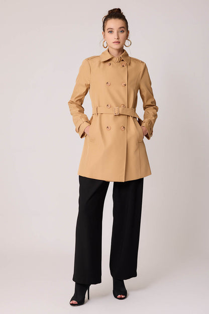 TRENCH COAT WITH THE FRONT BUTTON BELT