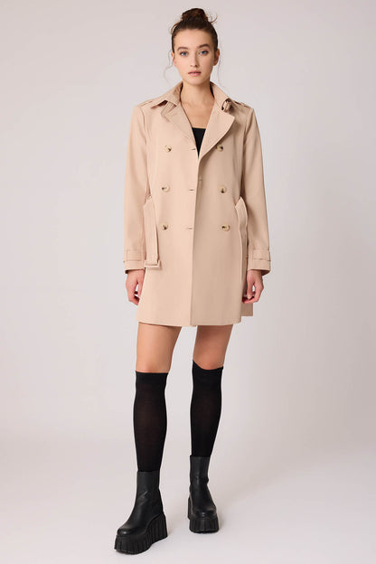 TRENCH COAT WITH THE FRONT BUTTON BELT
