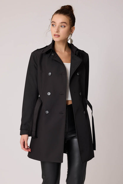 TRENCH COAT WITH THE FRONT BUTTON BELT