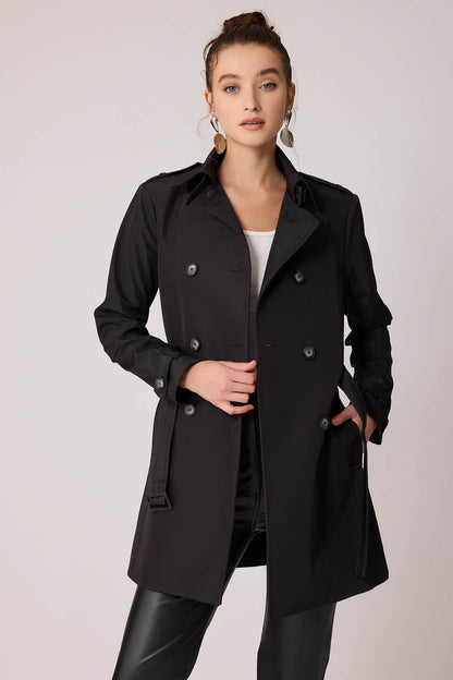 TRENCH COAT WITH THE FRONT BUTTON BELT