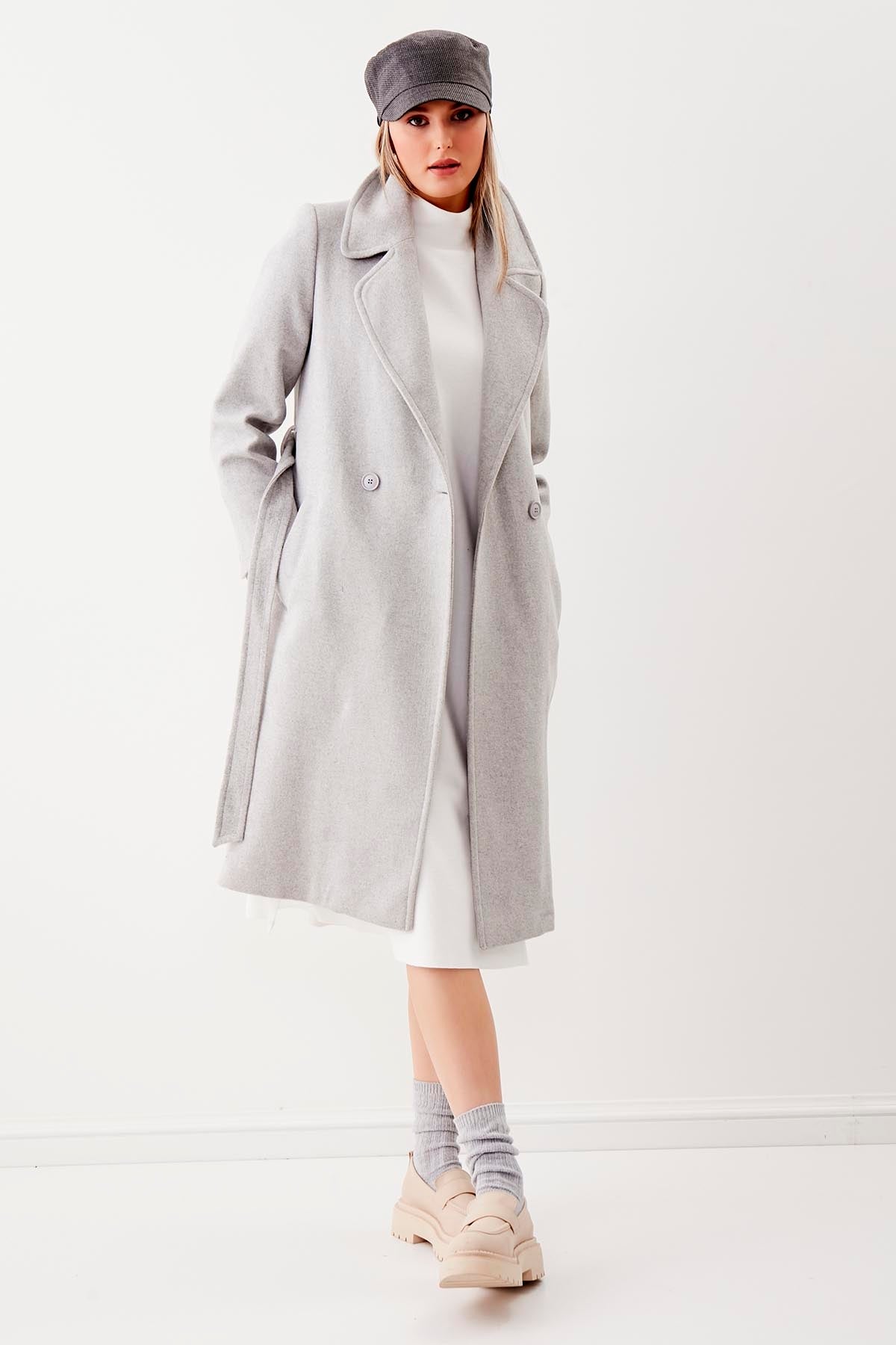 LONG JACKET WITH FRONT BUTTONS