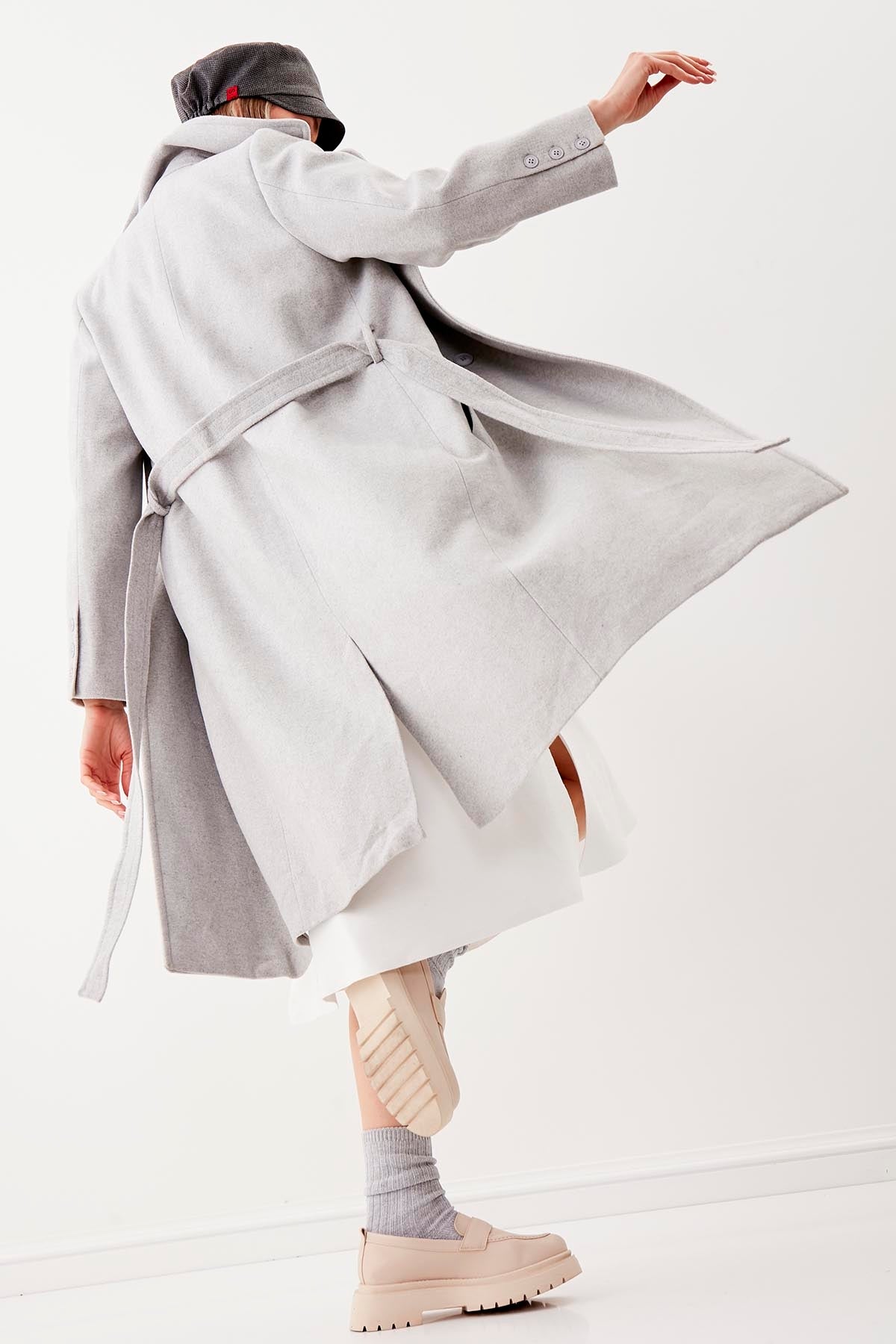 LONG JACKET WITH FRONT BUTTONS