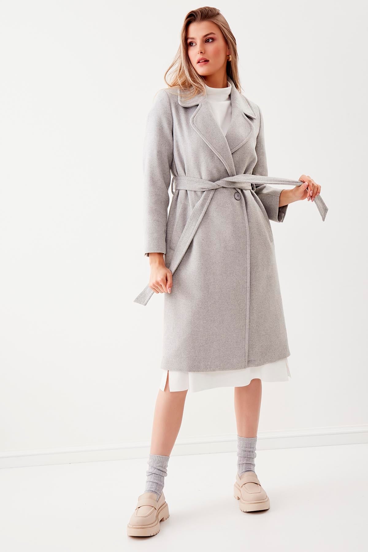 LONG JACKET WITH FRONT BUTTONS