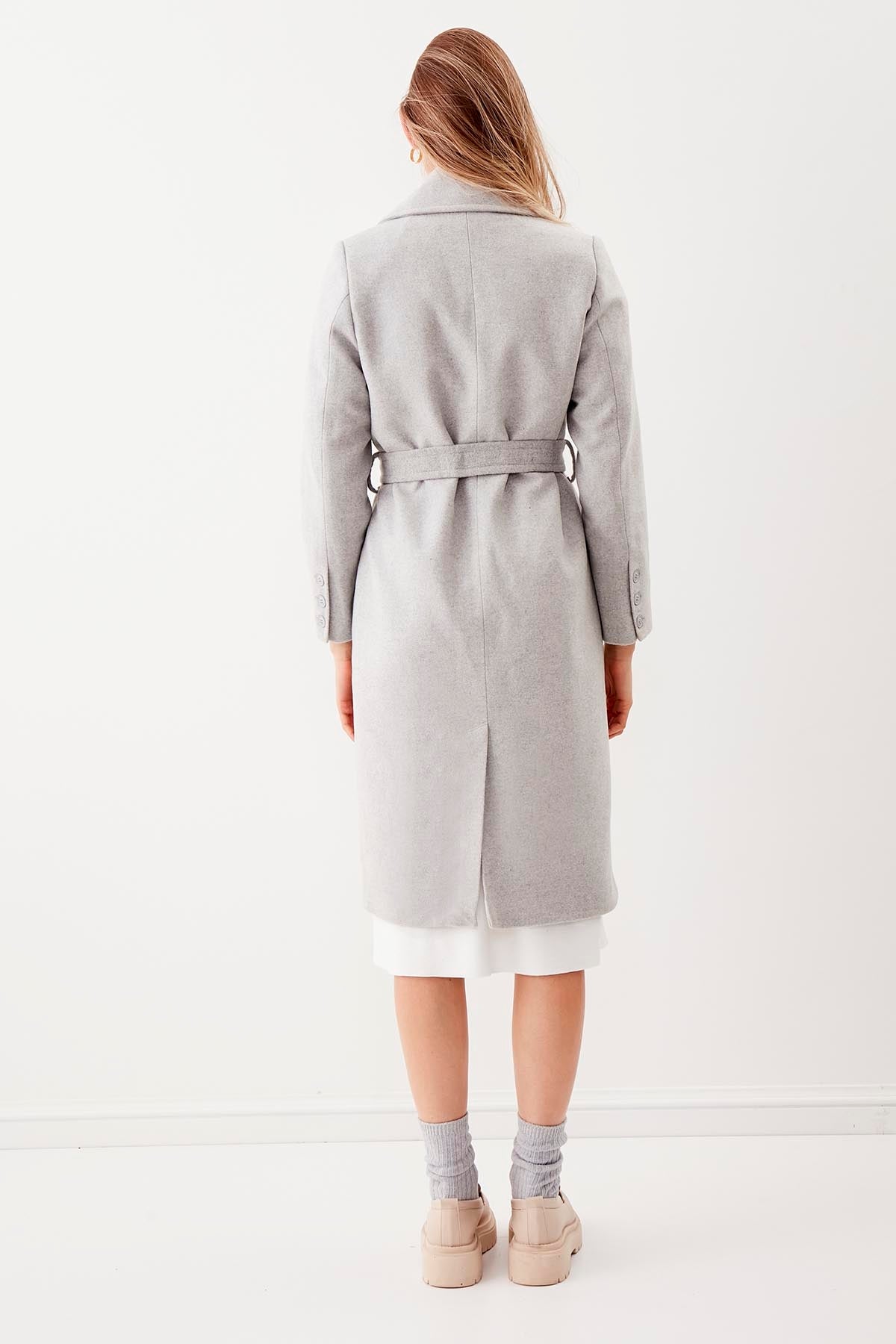 LONG JACKET WITH FRONT BUTTONS