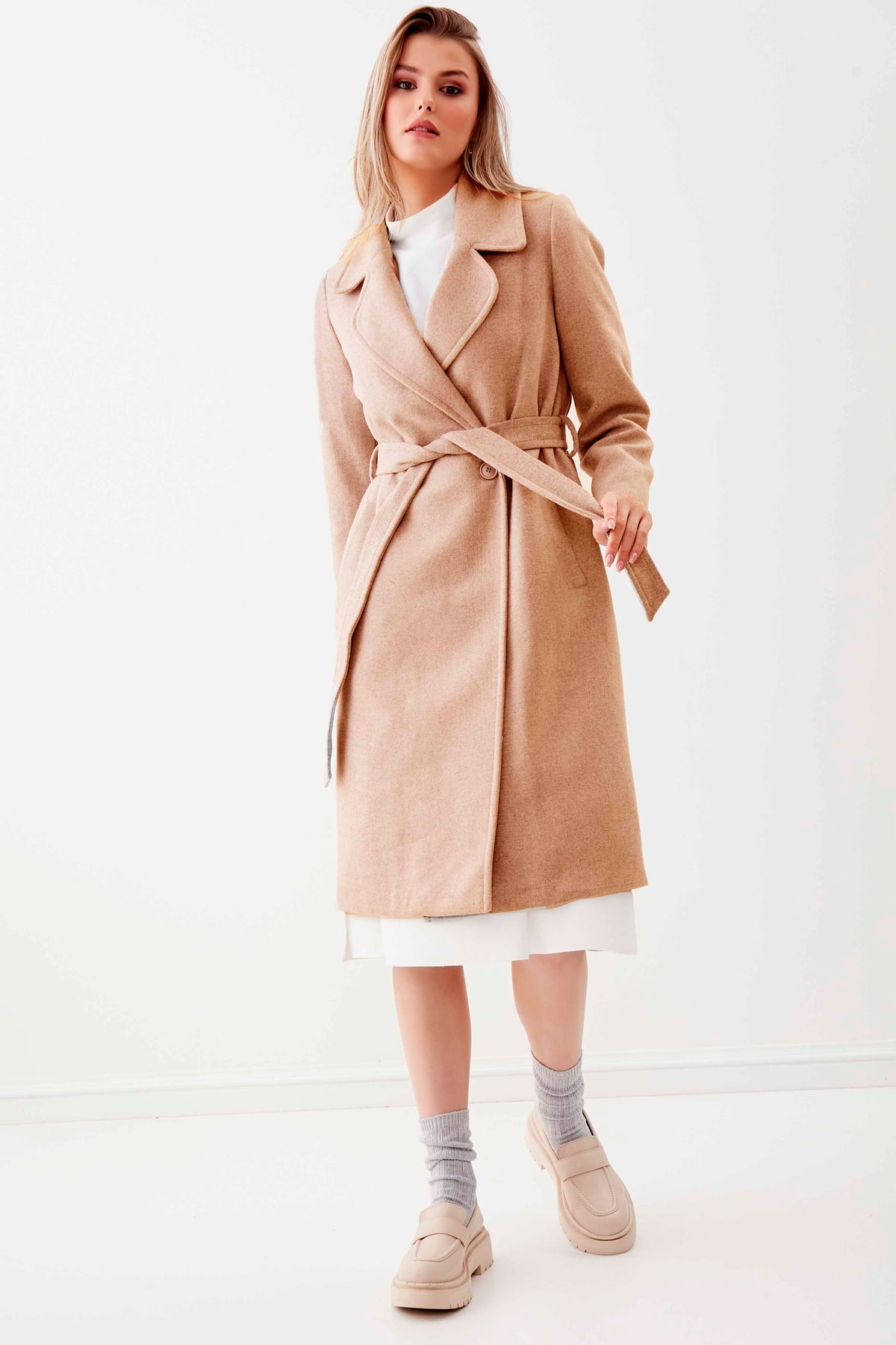 LONG JACKET WITH FRONT BUTTONS