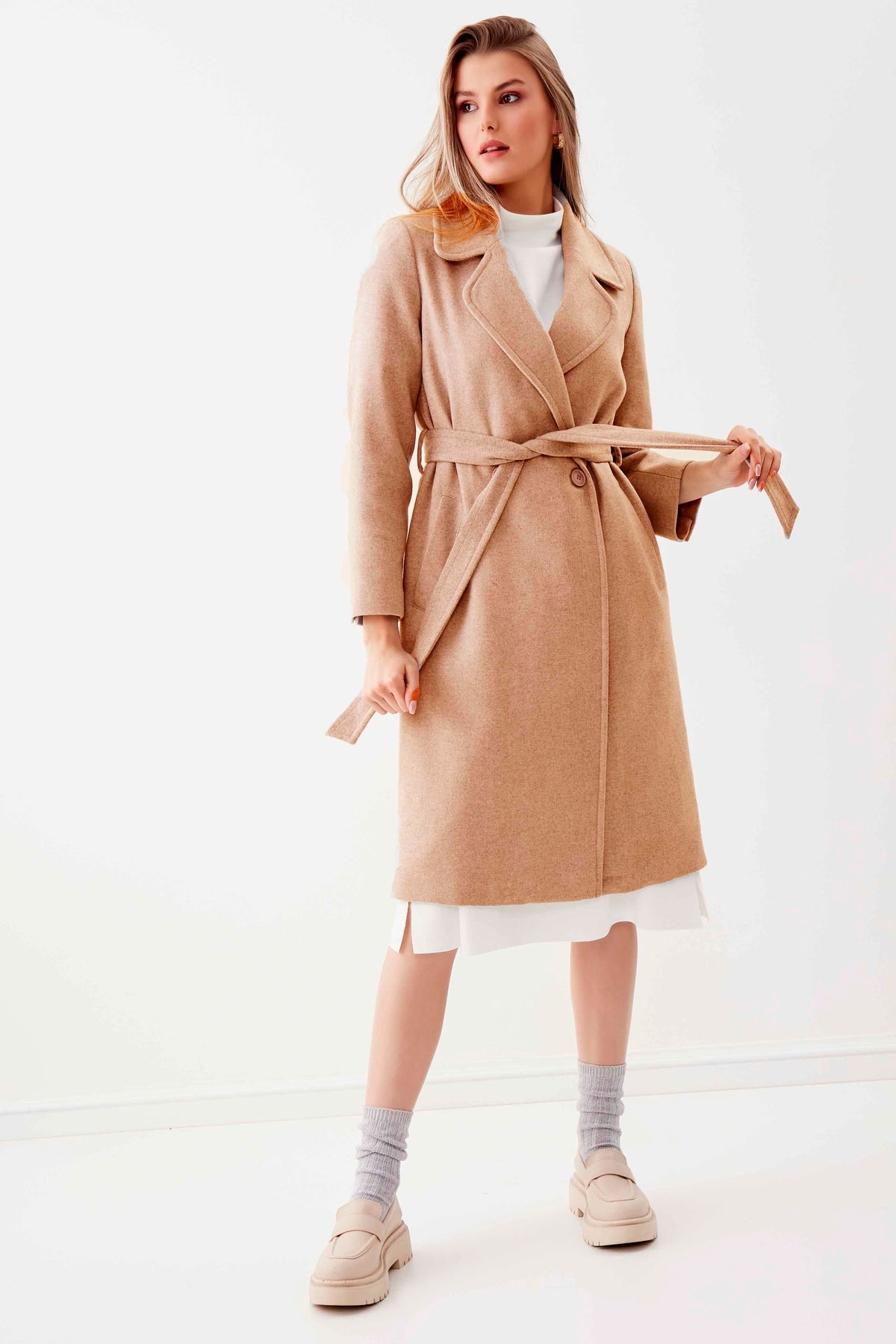 LONG JACKET WITH FRONT BUTTONS