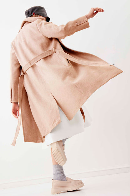 LONG JACKET WITH FRONT BUTTONS