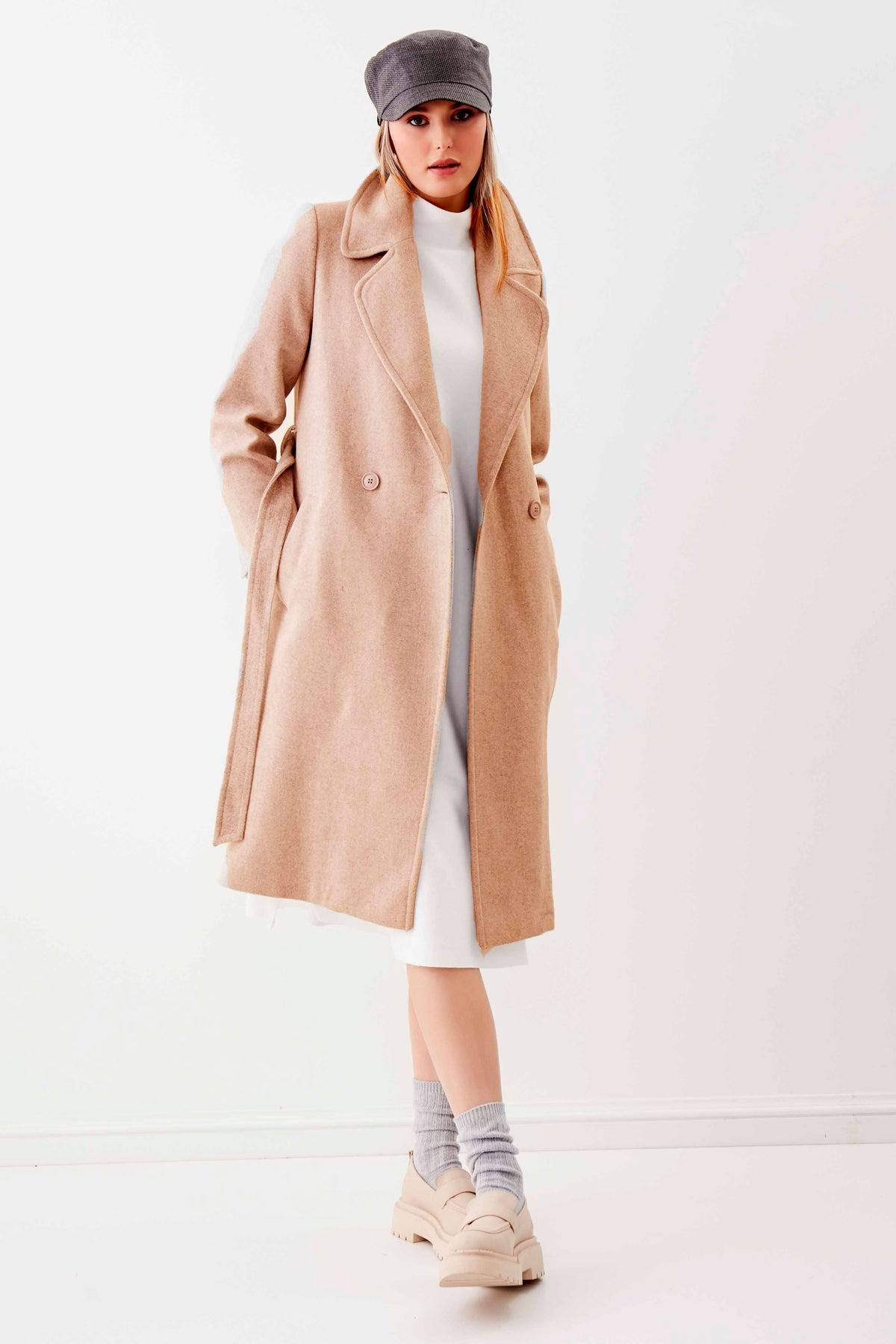 LONG JACKET WITH FRONT BUTTONS