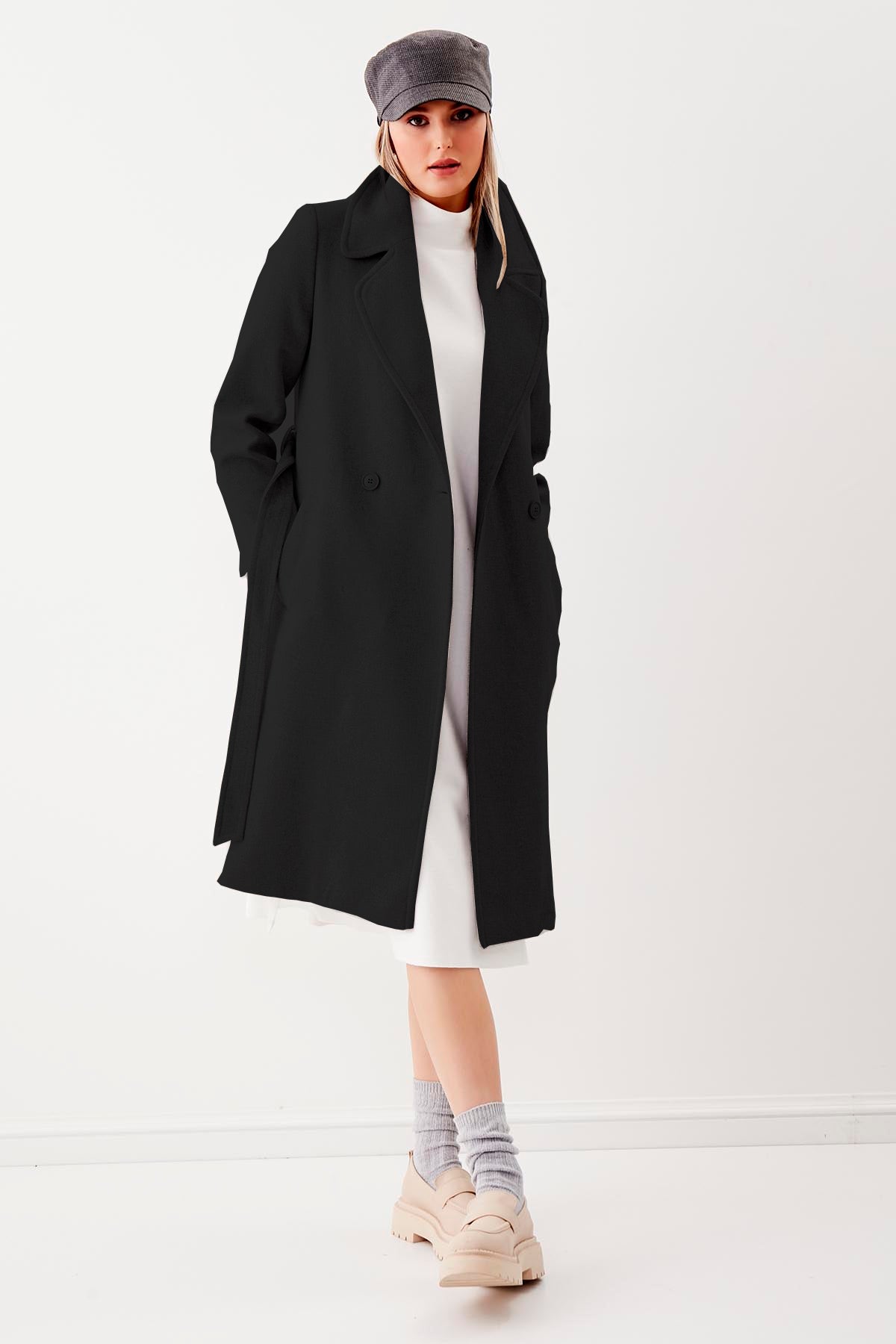 LONG JACKET WITH FRONT BUTTONS