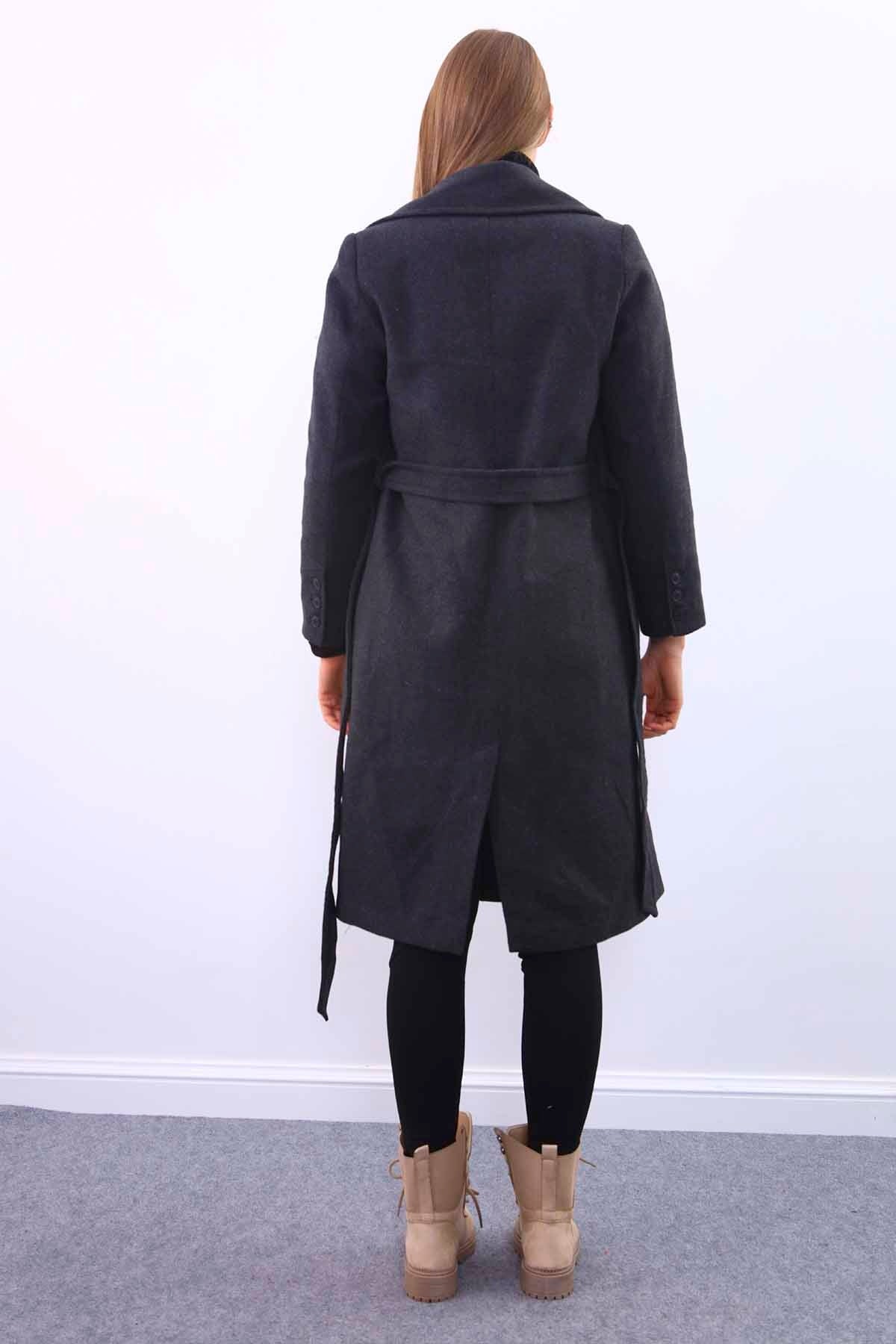LONG JACKET WITH FRONT BUTTONS
