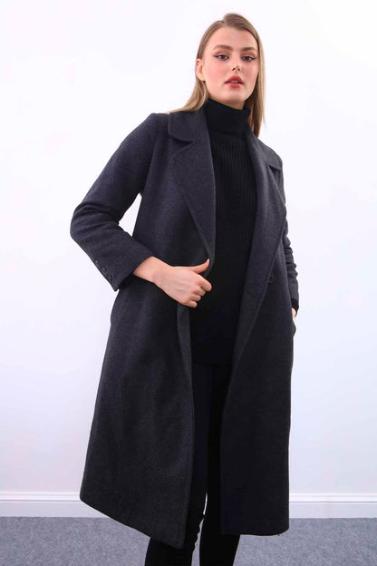 LONG JACKET WITH FRONT BUTTONS