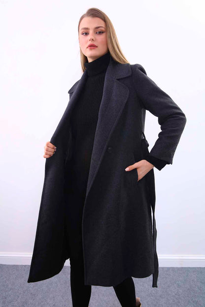 LONG JACKET WITH FRONT BUTTONS