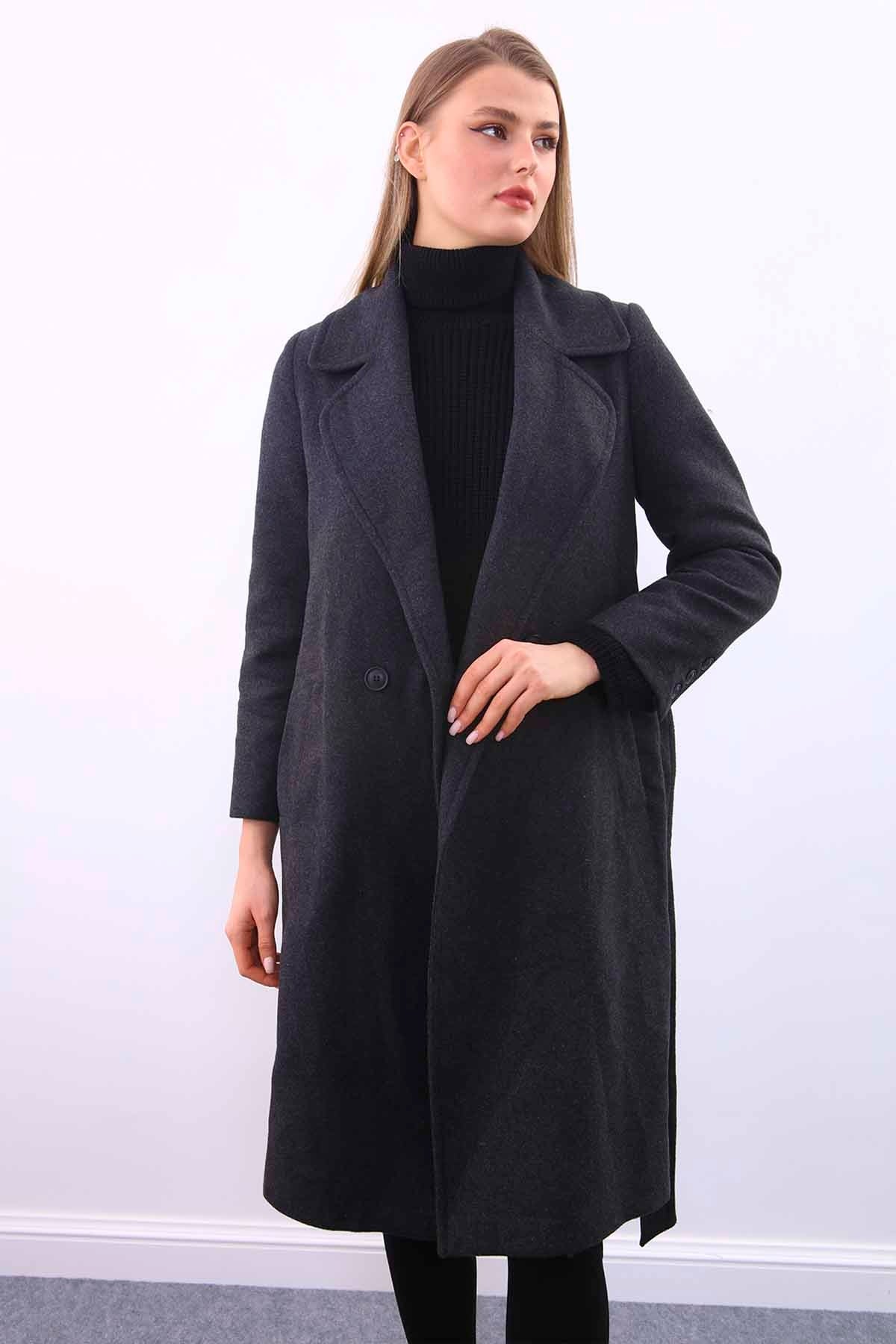LONG JACKET WITH FRONT BUTTONS