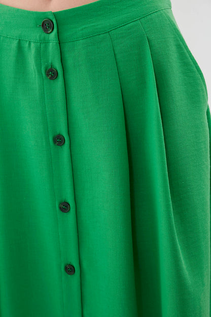 MIDSIZE SKIRT WITH FRONT BUTTON