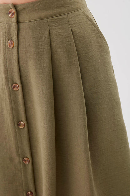 MIDSIZE SKIRT WITH FRONT BUTTON