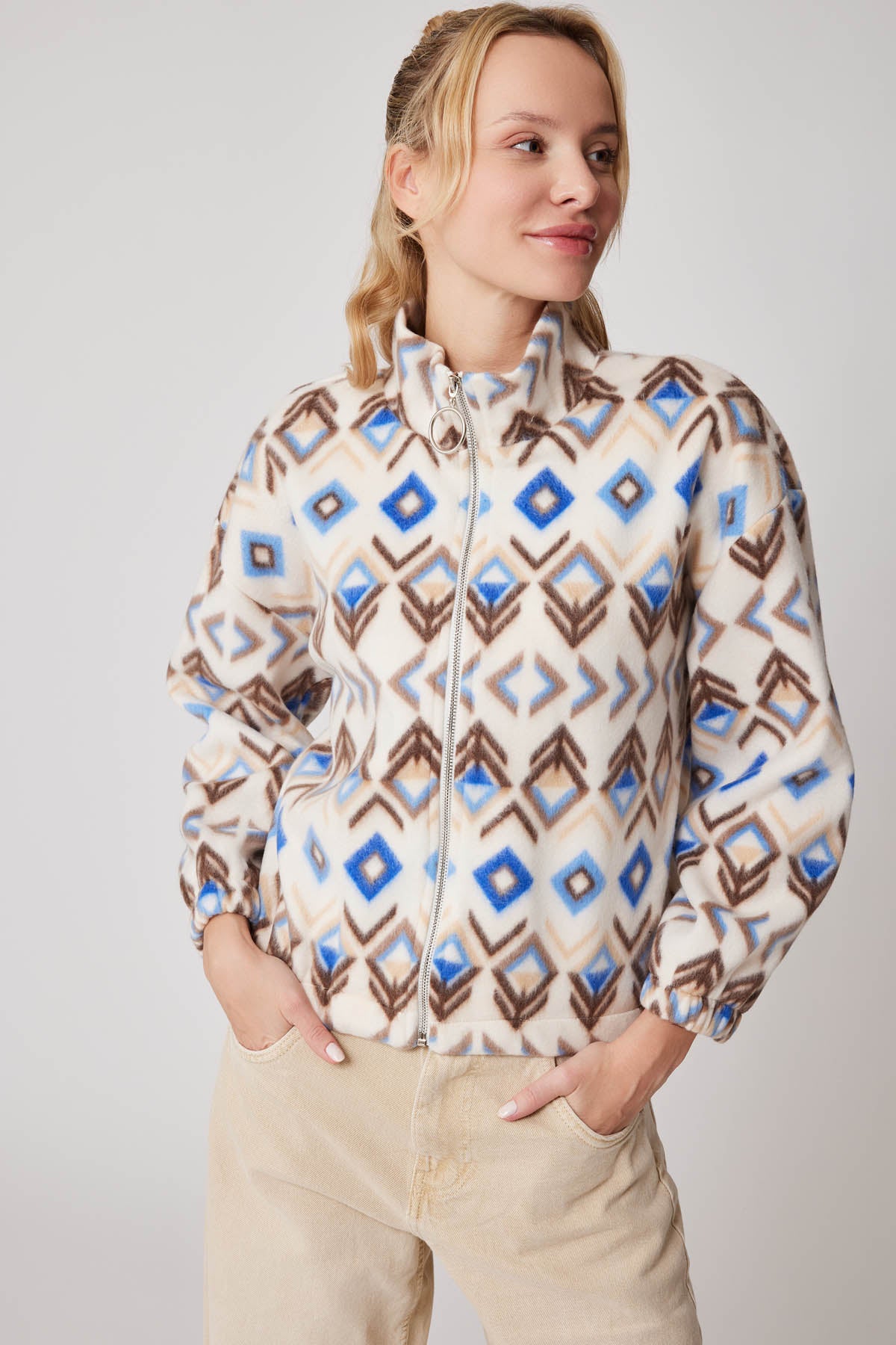 POLAR JACKET WITH ZIPPERED FRONT