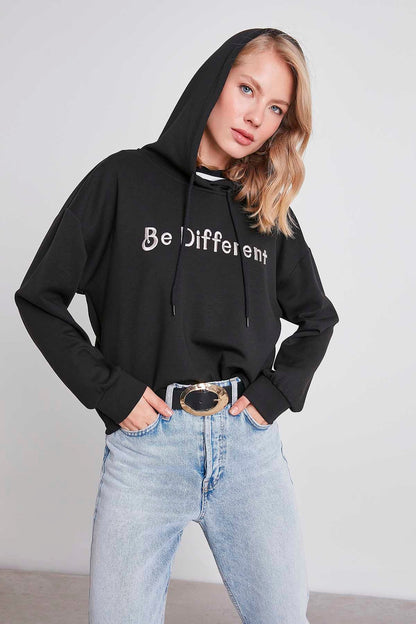 SWEATSHIRT WITH EMBROIDERY HOODIE