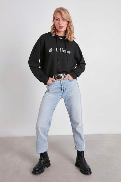 SWEATSHIRT WITH EMBROIDERY HOODIE