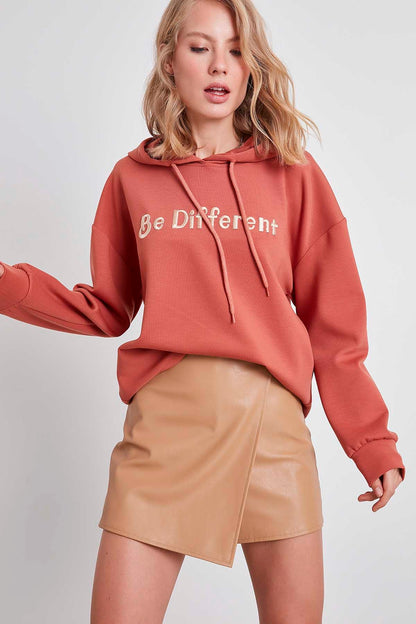 SWEATSHIRT WITH EMBROIDERY HOODIE