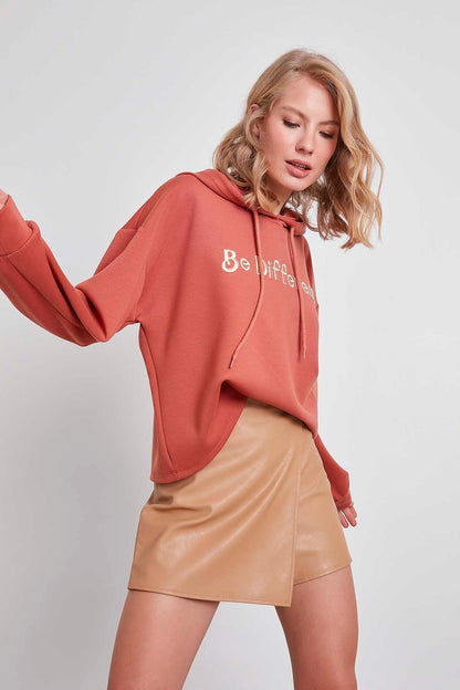 SWEATSHIRT WITH EMBROIDERY HOODIE