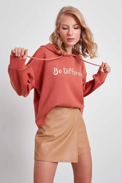 SWEATSHIRT WITH EMBROIDERY HOODIE