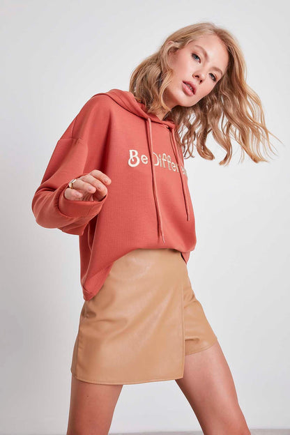 SWEATSHIRT WITH EMBROIDERY HOODIE