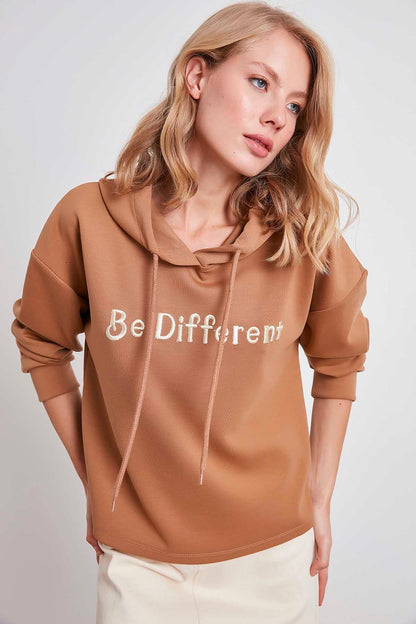 SWEATSHIRT WITH EMBROIDERY HOODIE