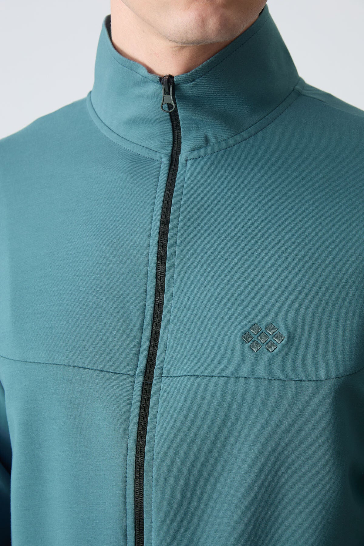 Forest Green Cotton Thick Soft Textured Comfort Fit Basic Men's Tracksuit Set - 85260