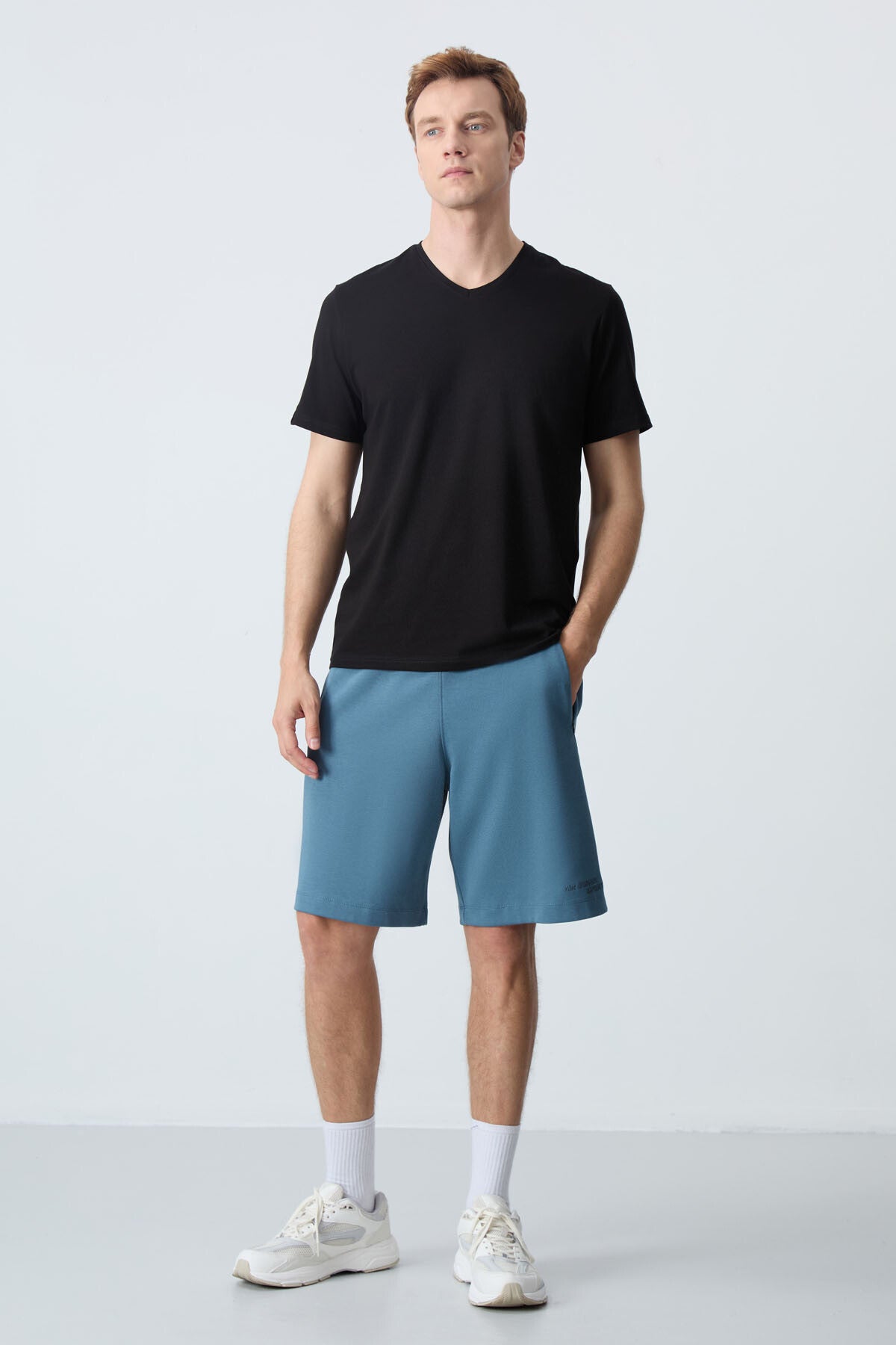 Forest Green Cotton Thick Soft Textured Standard Fit Basic Men's Shorts - 81276
