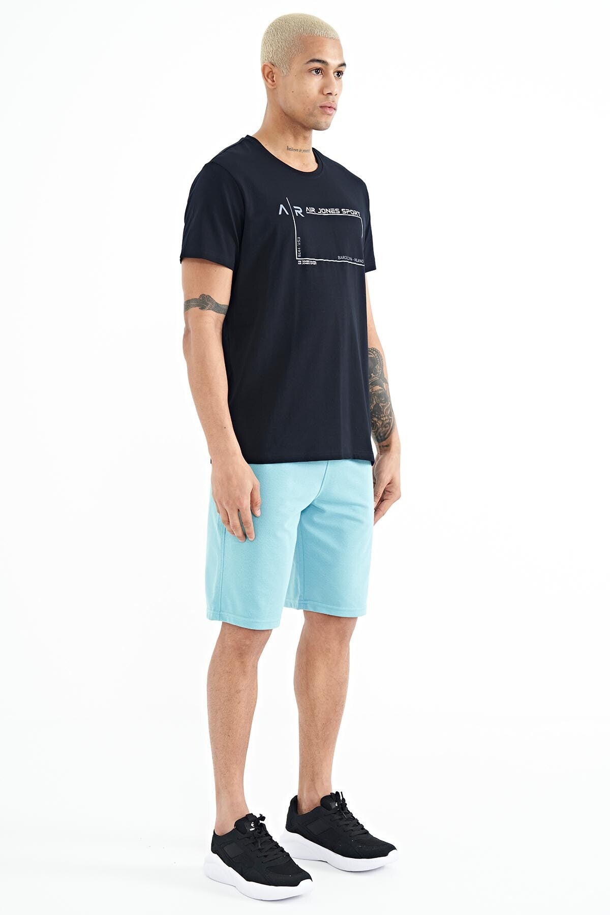 Antony Light Blue Standard Fit Men's Shorts - 81247