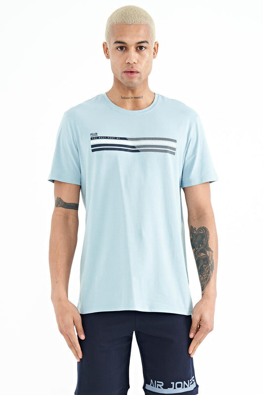 Stew Light Blue O Collar Men's T-Shirt - 88229