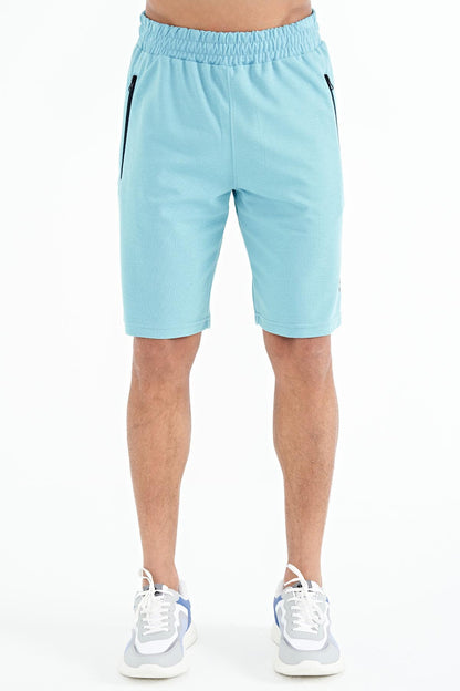 Arlo Light Blue Pocketed Men's Shorts - 81248