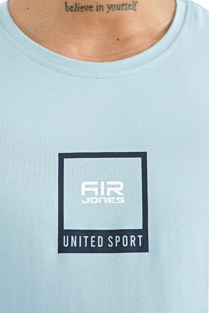 Adney Light Blue O Collar Men's T-Shirt - 88230
