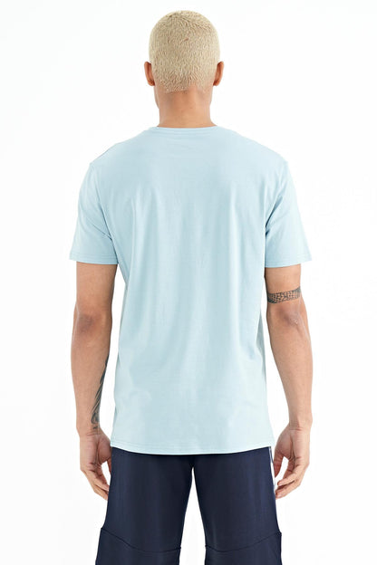 Adney Light Blue O Collar Men's T-Shirt - 88230