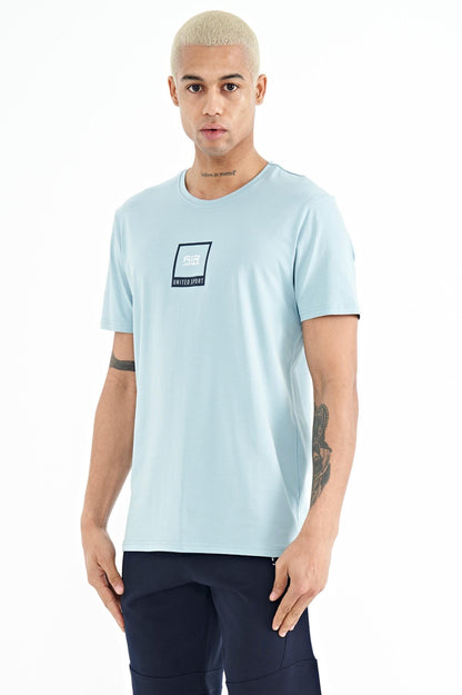Adney Light Blue O Collar Men's T-Shirt - 88230