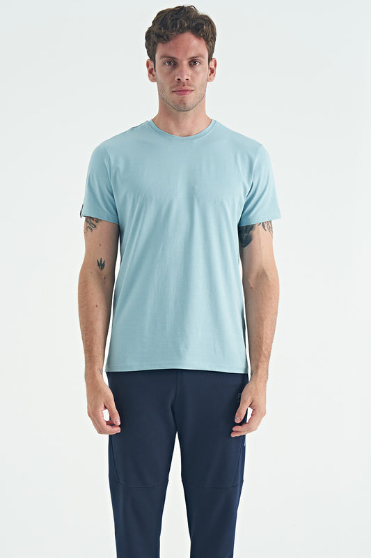 Light Blue Basic Men's T-Shirt - 88245