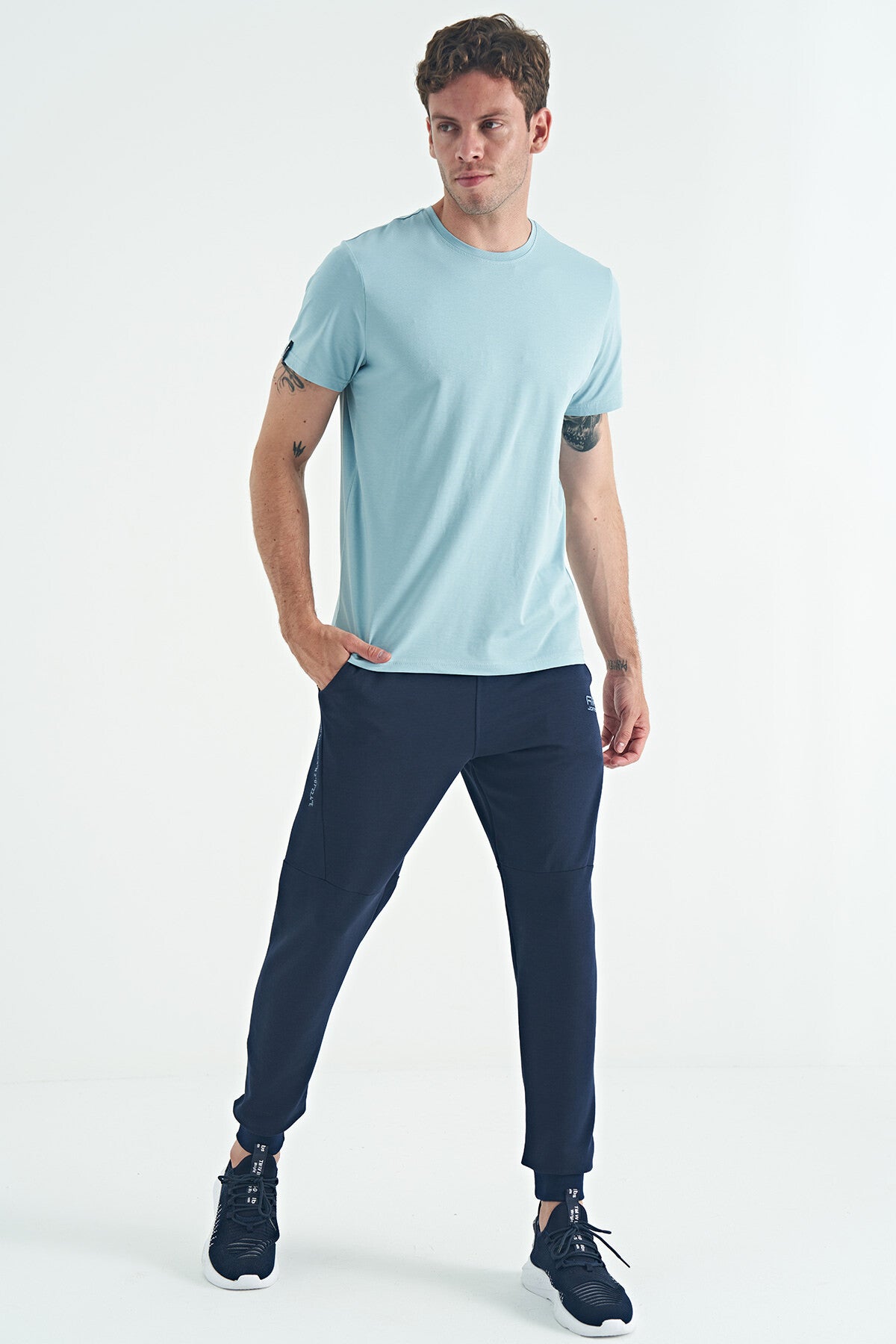 Light Blue Basic Men's T-Shirt - 88245