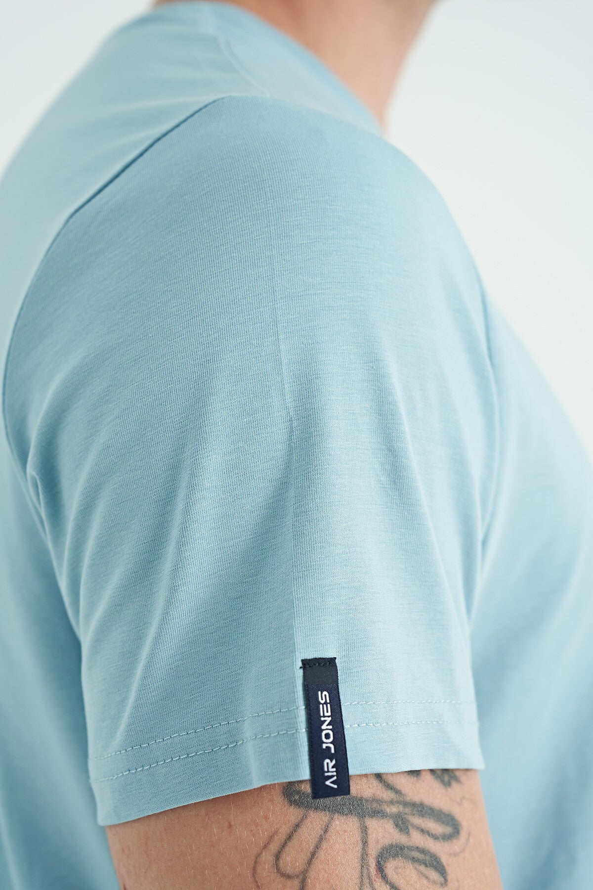 Light Blue Basic Men's T-Shirt - 88245