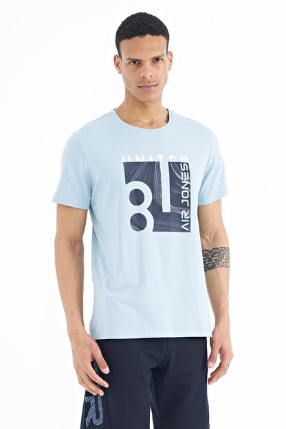 George Light Blue Standard Fit Men's T-Shirt - 88220