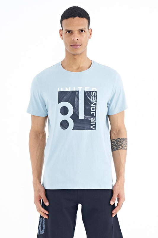 George Light Blue Standard Fit Men's T-Shirt - 88220