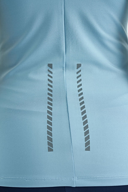 Light Blue Back Detailed Print Standard Cut Women's Singlet - 97269