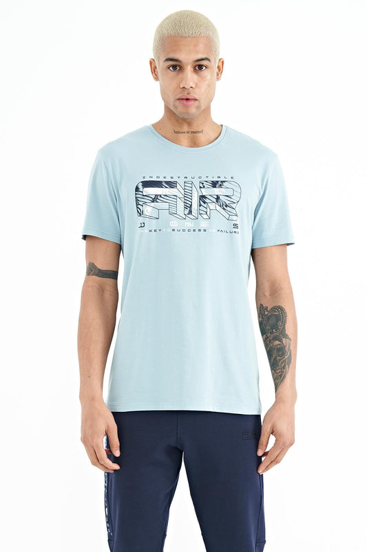 Oscar Light Blue Standard Fit Men's T-Shirt - 88226