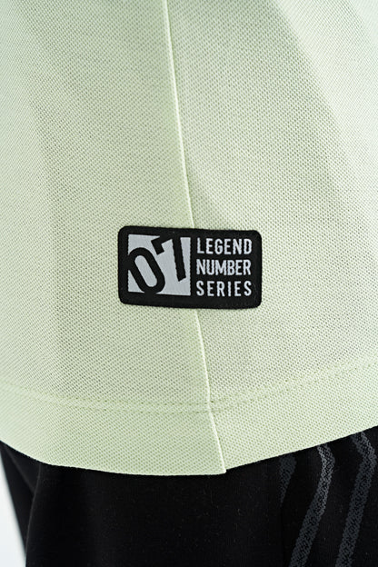 Light Green Pocket Detailed O Collar Standard Fit Boys T-Shirt - 11120