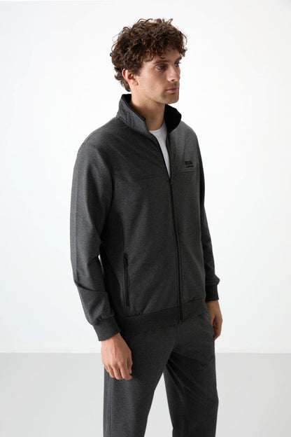 Troy Anthracite Melange Standard Fit Men's Tracksuit Set - 85196